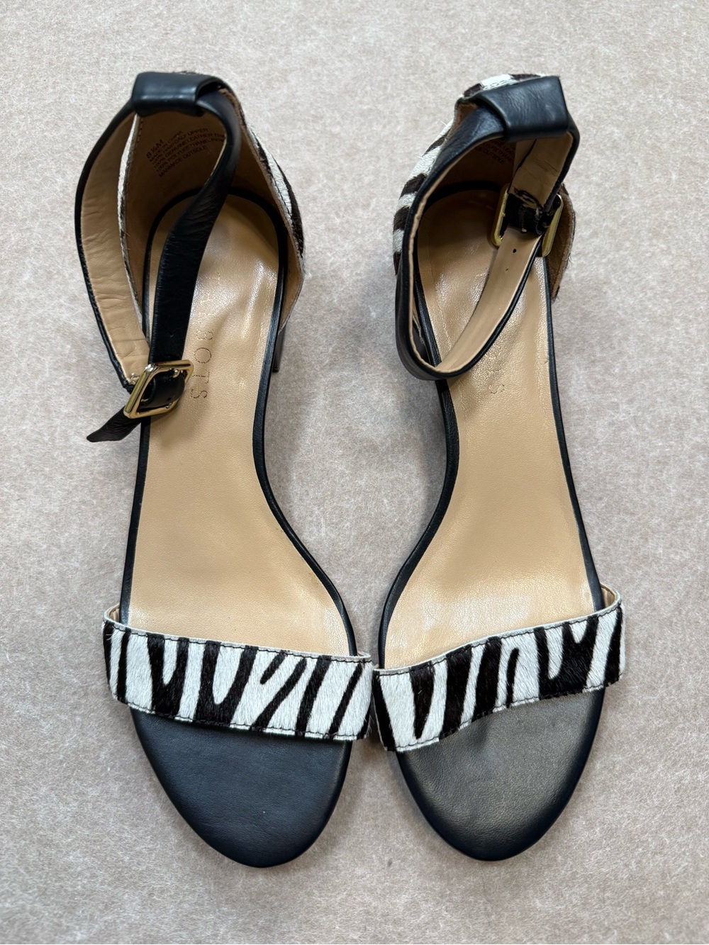 Talbots Woman’s Ankle Strap Animal Print Sandals Size 8.5M NEW No Box